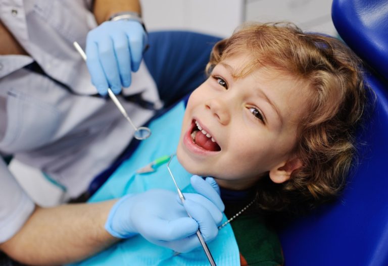 Happy in the dental clinic